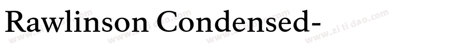 Rawlinson Condensed字体转换
